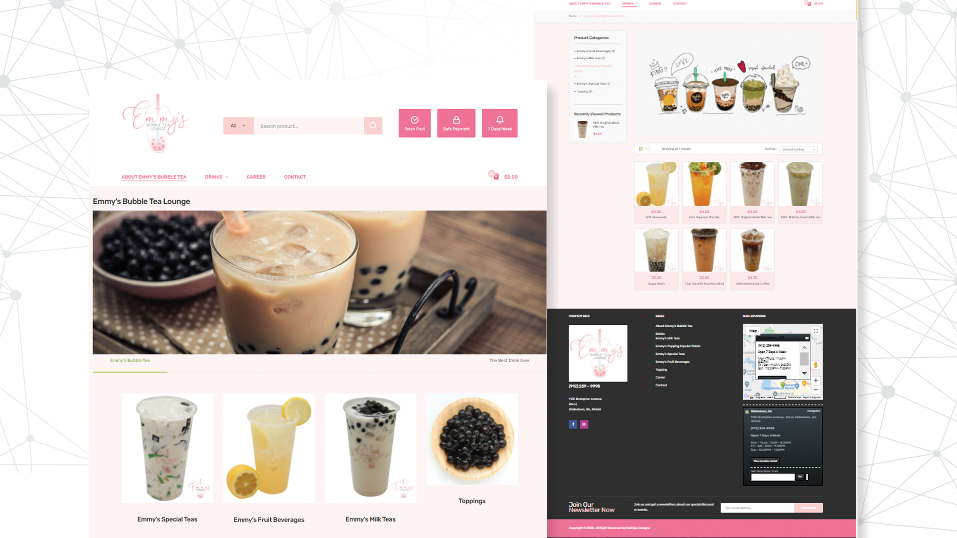 Emmy’s Bubble Tea Lounge Website
