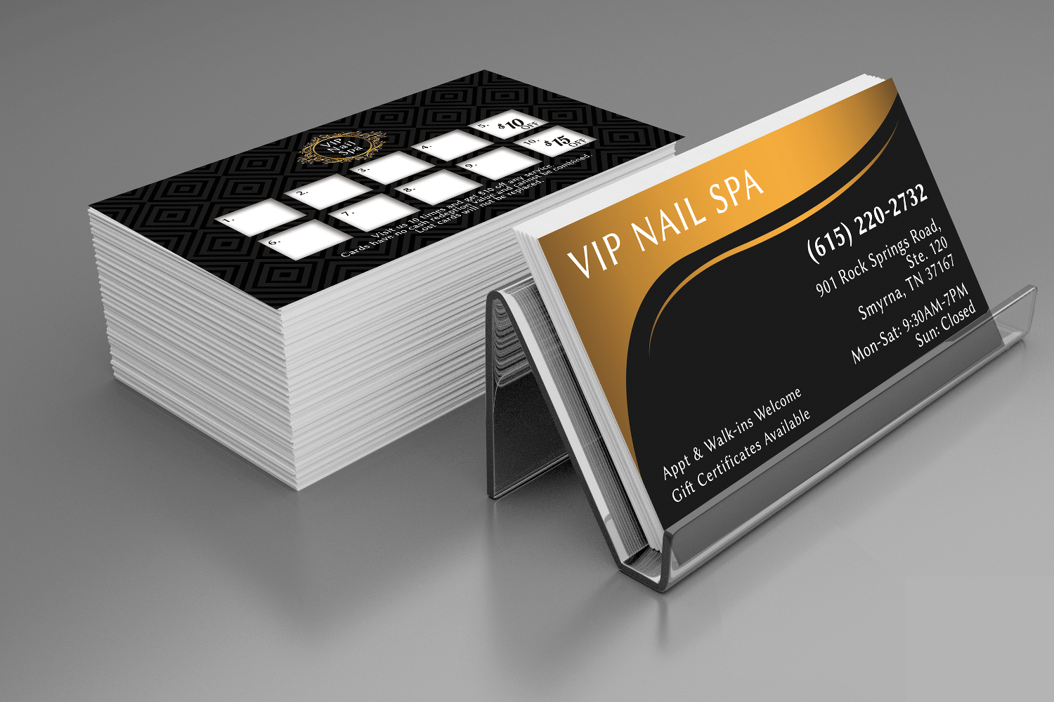 VIP Nail Spa Business Card